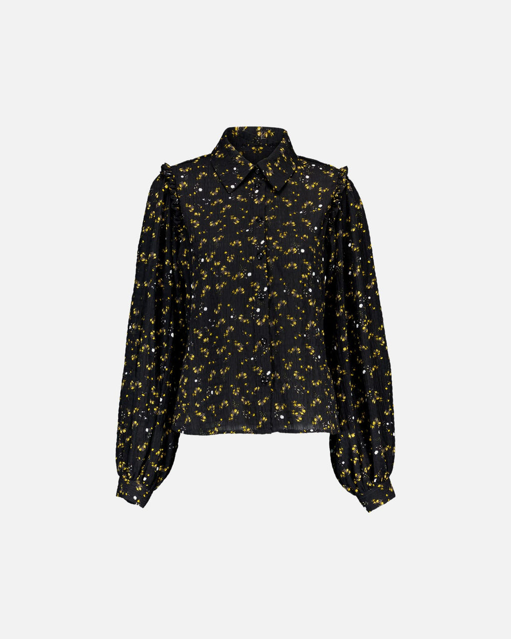 FLOYD Skjorte Kaja - Black/ Yellow