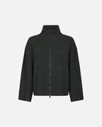 NEO NOIR Strikket Cardigan Asley Zip Knit - Antracit
