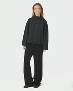 NEO NOIR Strikket Cardigan Asley Zip Knit - Antracit