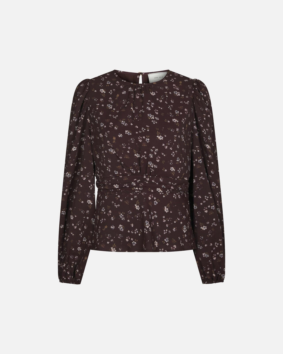 NEO NOIR Bluse Delphine Flowerbunch - Chocolate Plum