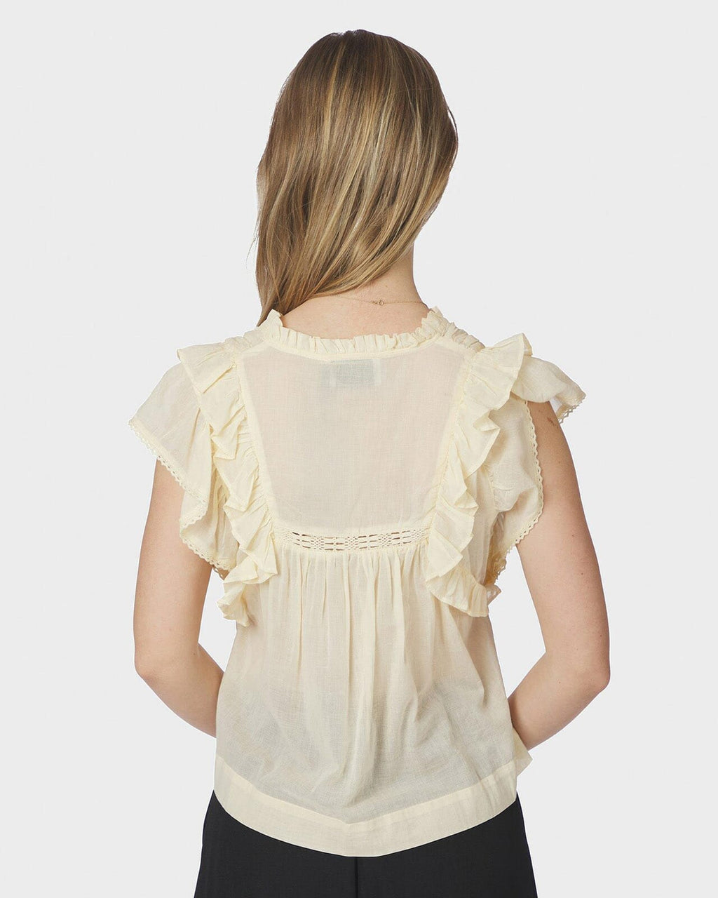 NEO NOIR Topp Jayla S Voile - Butter Yellow