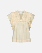 NEO NOIR Topp Jayla S Voile - Butter Yellow