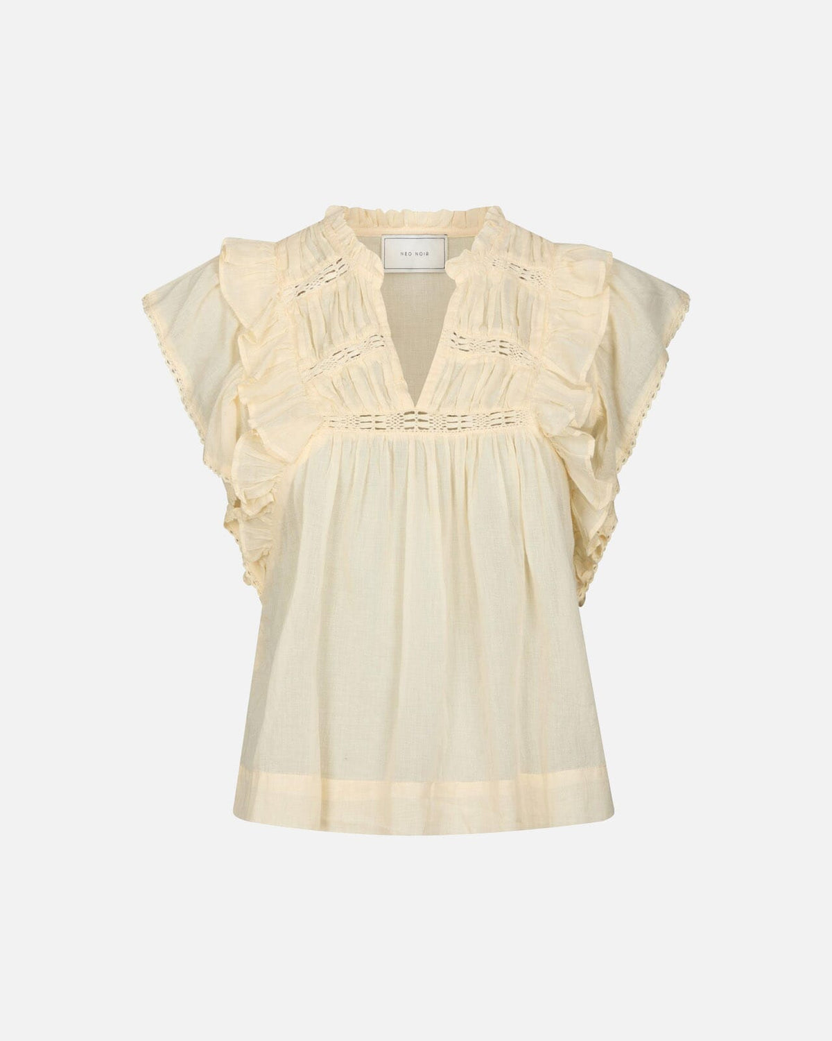 NEO NOIR Topp Jayla S Voile - Butter Yellow