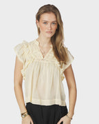 NEO NOIR Topp Jayla S Voile - Butter Yellow
