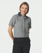 NEO NOIR Strikket Cardigan Amoria - Grey Melange