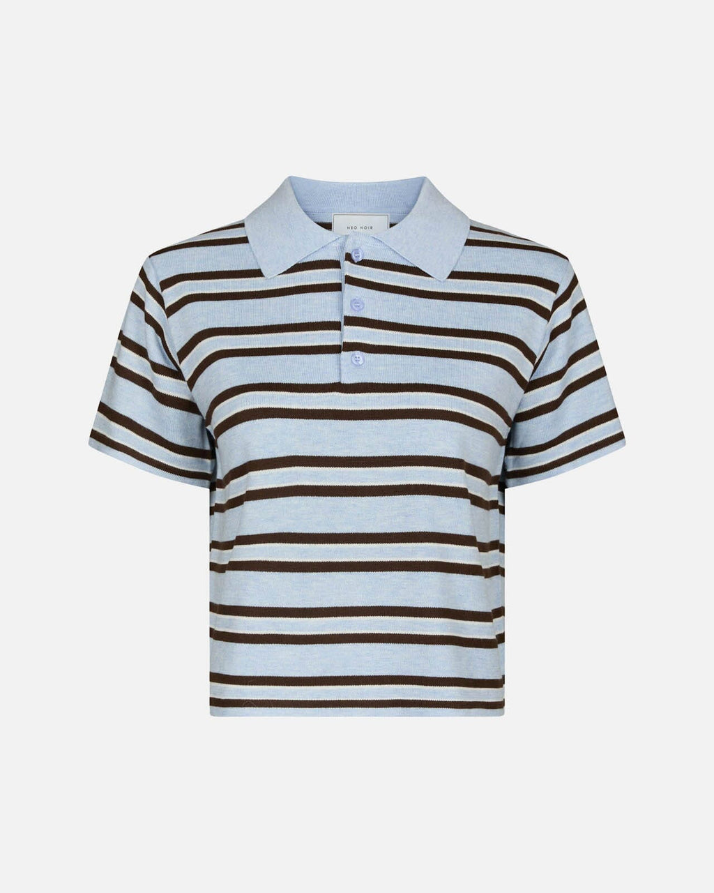 NEO NOIR Topp Mulann Polo Knit - Light Blue
