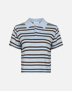NEO NOIR Topp Mulann Polo Knit - Light Blue