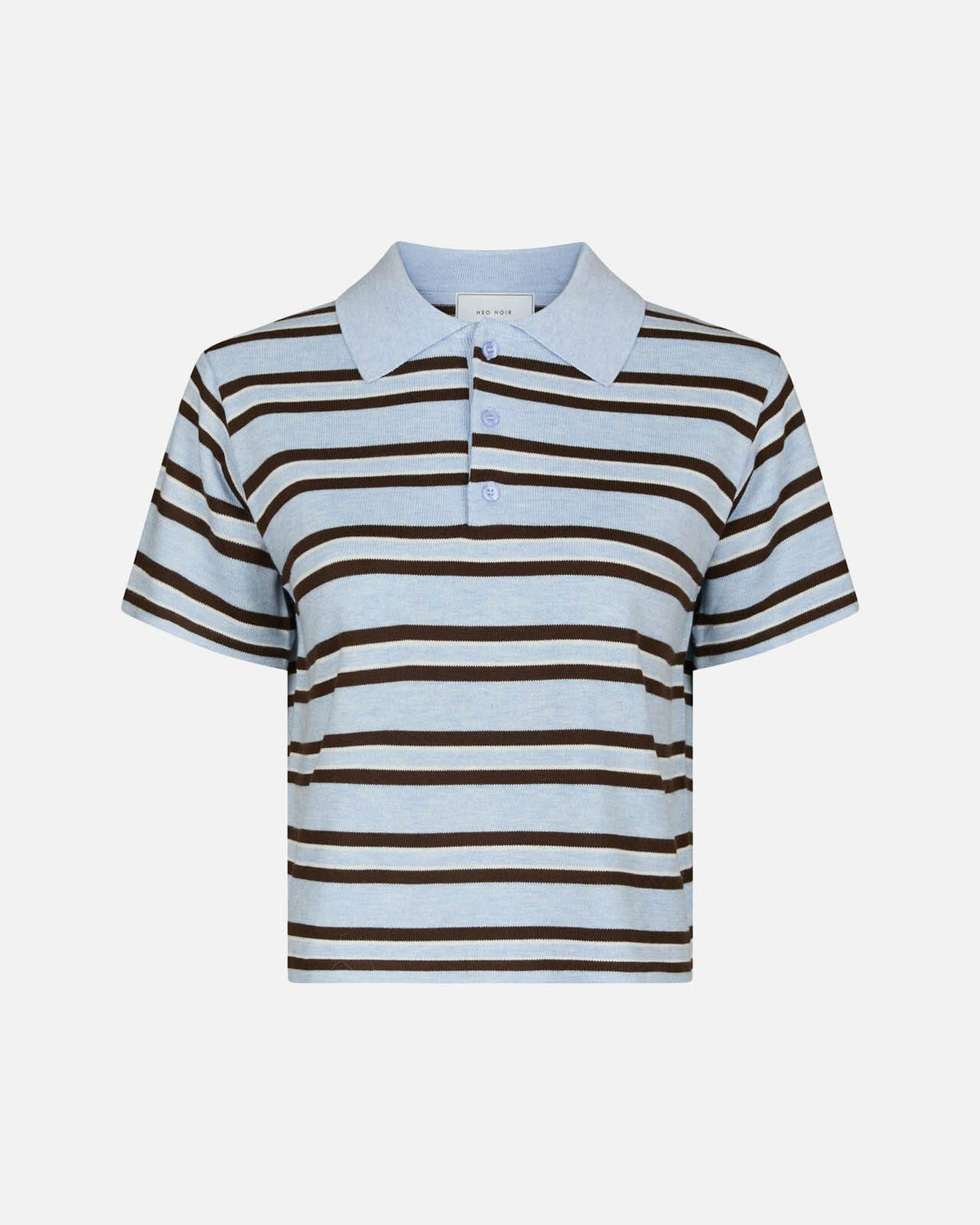 NEO NOIR Topp Mulann Polo Knit - Light Blue