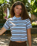 NEO NOIR Topp Mulann Polo Knit - Light Blue