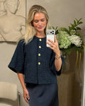 NEO NOIR Jakke Rosella Boucle Mini Jacket - Navy