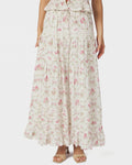 NEO NOIR Maxiskjørt Fippo Spring Flower Skirt - Off White