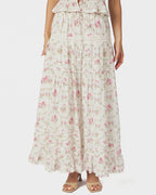 NEO NOIR Maxiskjørt Fippo Spring Flower Skirt - Off White