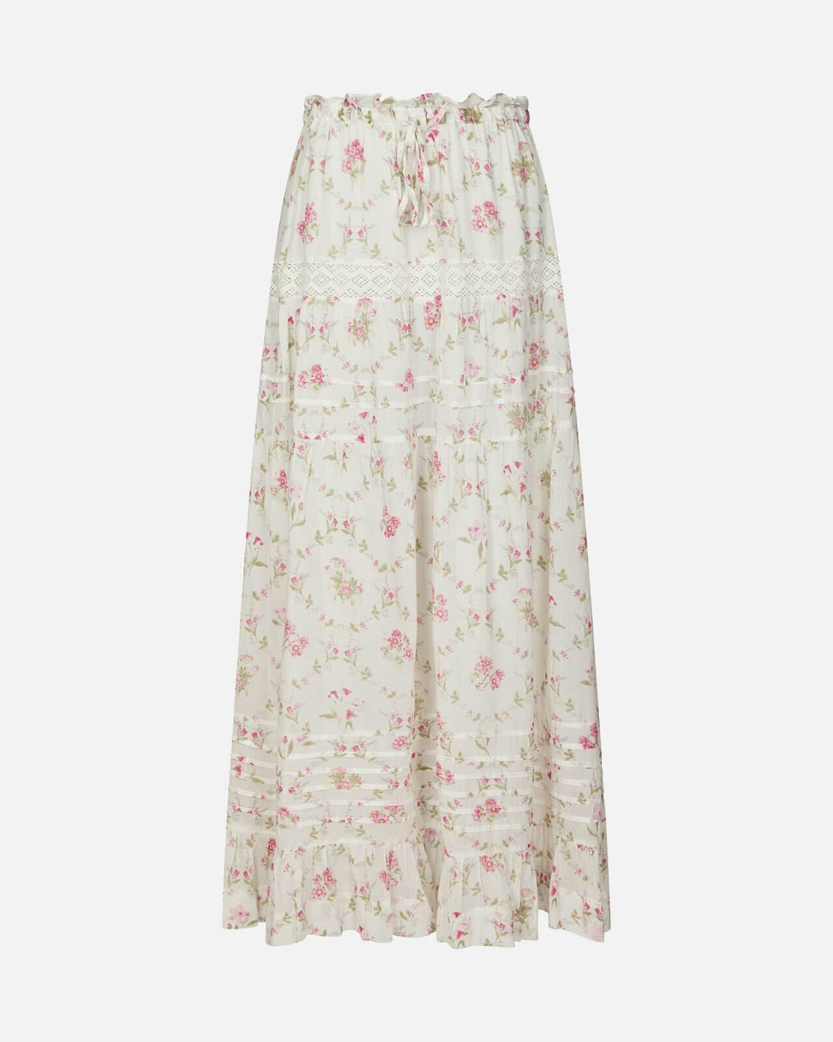 NEO NOIR Maxiskjørt Fippo Spring Flower Skirt - Off White