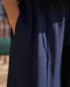 NEO NOIR Bukse Eveline Pinstripe - Navy