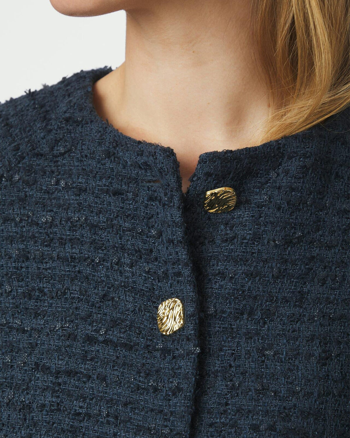 NEO NOIR Jakke Rosella Boucle Mini Jacket - Navy