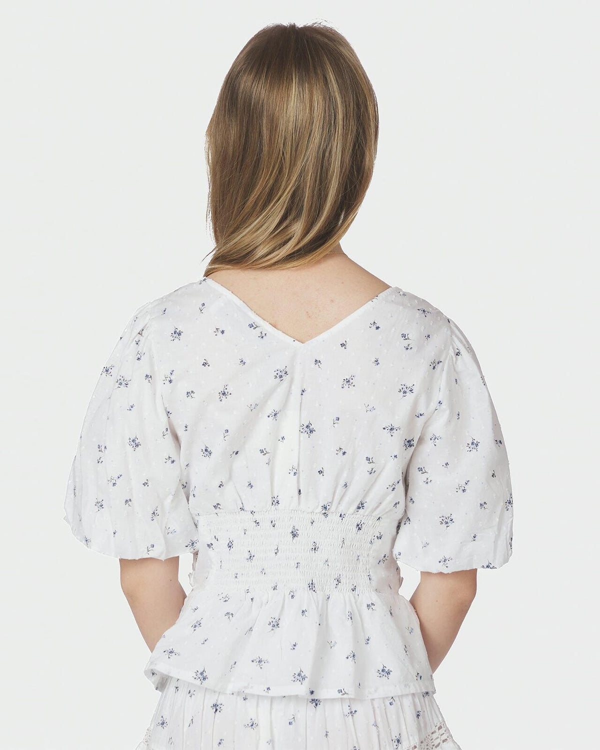 NEO NOIR Topp Sapura Flower Dobby - Blue Flower