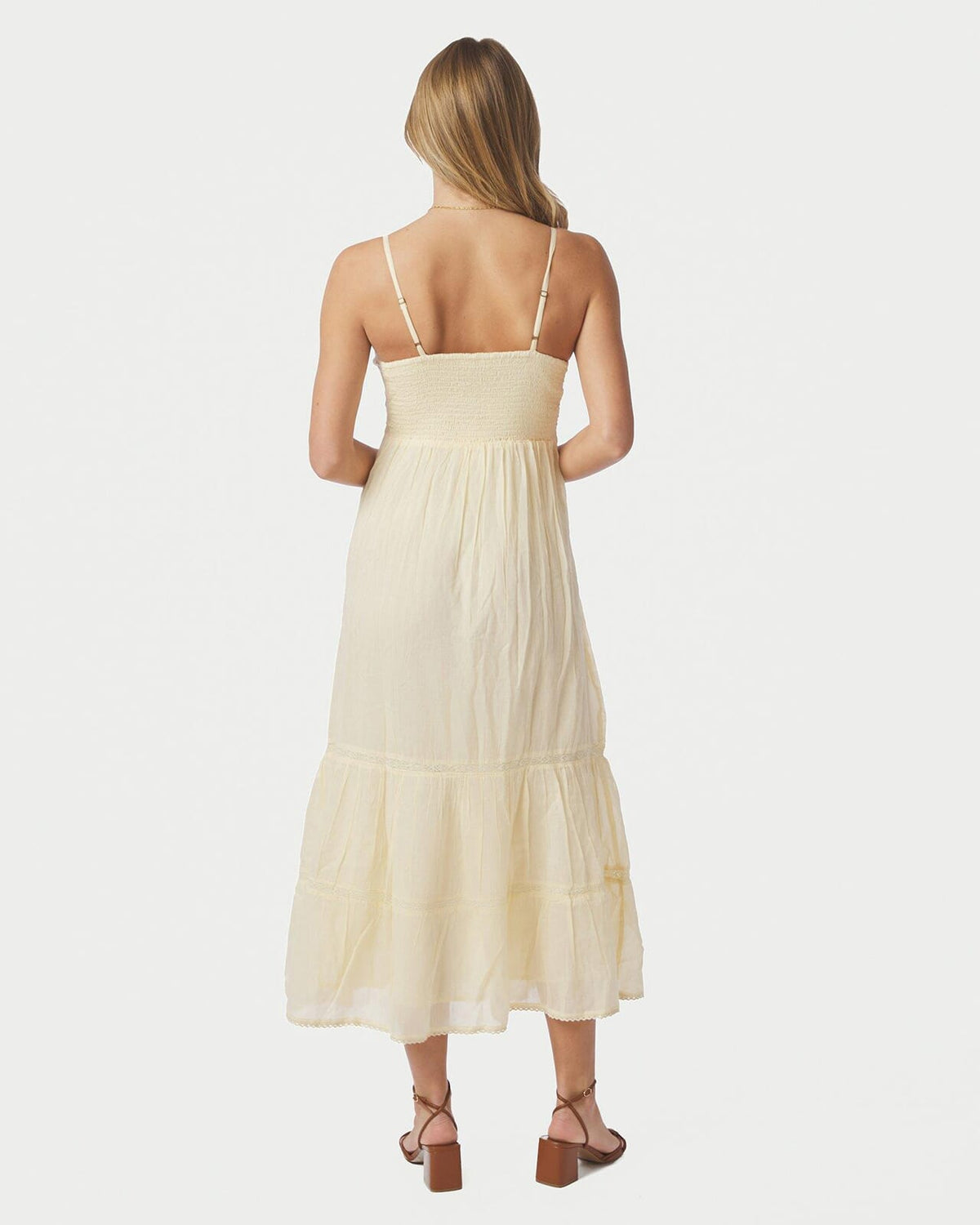 NEO NOIR Midikjole Elorie S Voile - Butter Yellow