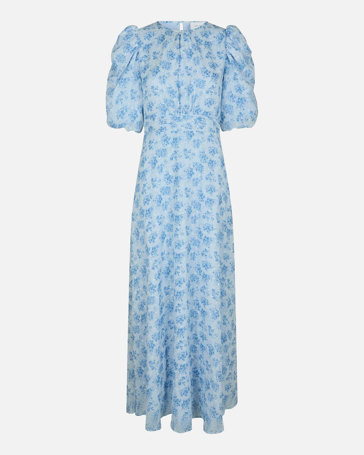 NEO NOIR Maxikjole Kikka Chiffon Flower - Light Blue
