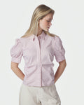 NEO NOIR Skjorte Frannie Structure Stripe - Light Pink