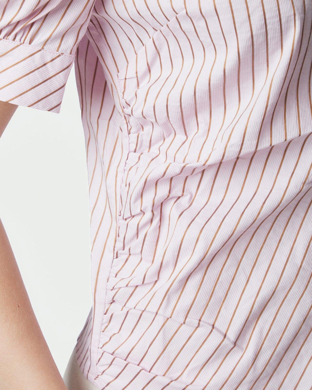 NEO NOIR Skjorte Frannie Structure Stripe - Light Pink
