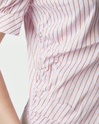 NEO NOIR Skjorte Frannie Structure Stripe - Light Pink