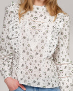 FLOYD Bluse Nitta Memo - White/ Island Green
