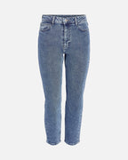 NOISY MAY Jeans Moni HighWaist Straight Ankle AX358MB - Medium Blue Denim