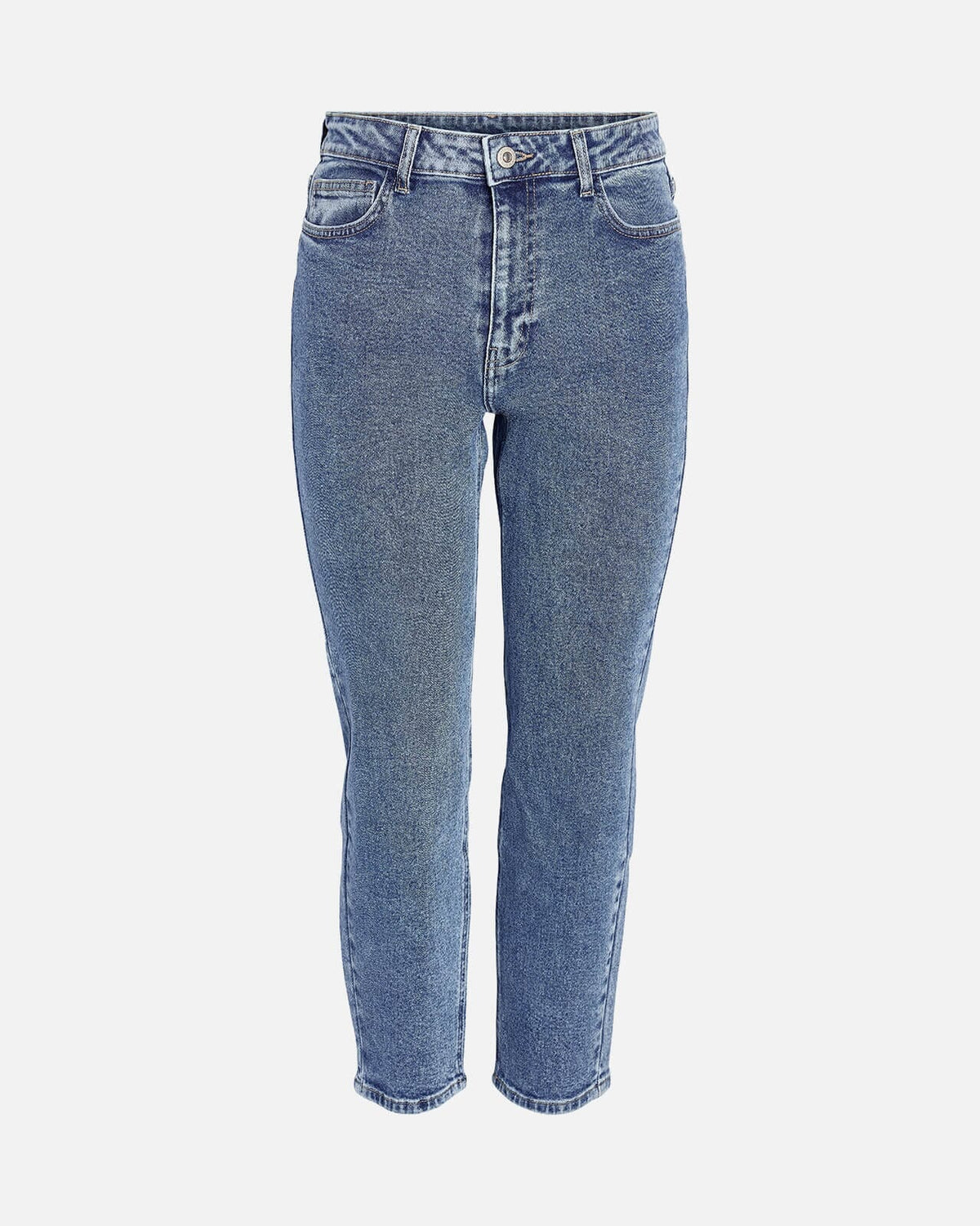 NOISY MAY Jeans Moni HighWaist Straight Ankle AX358MB - Medium Blue Denim