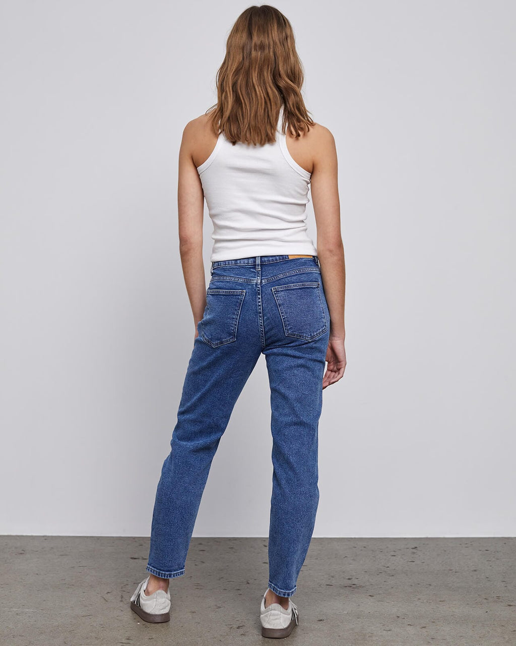 NOISY MAY Jeans Moni HighWaist Straight Ankle AX358MB - Medium Blue Denim