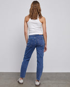 NOISY MAY Jeans Moni HighWaist Straight Ankle AX358MB - Medium Blue Denim