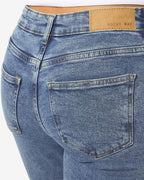 NOISY MAY Jeans Moni HighWaist Straight Ankle AX358MB - Medium Blue Denim