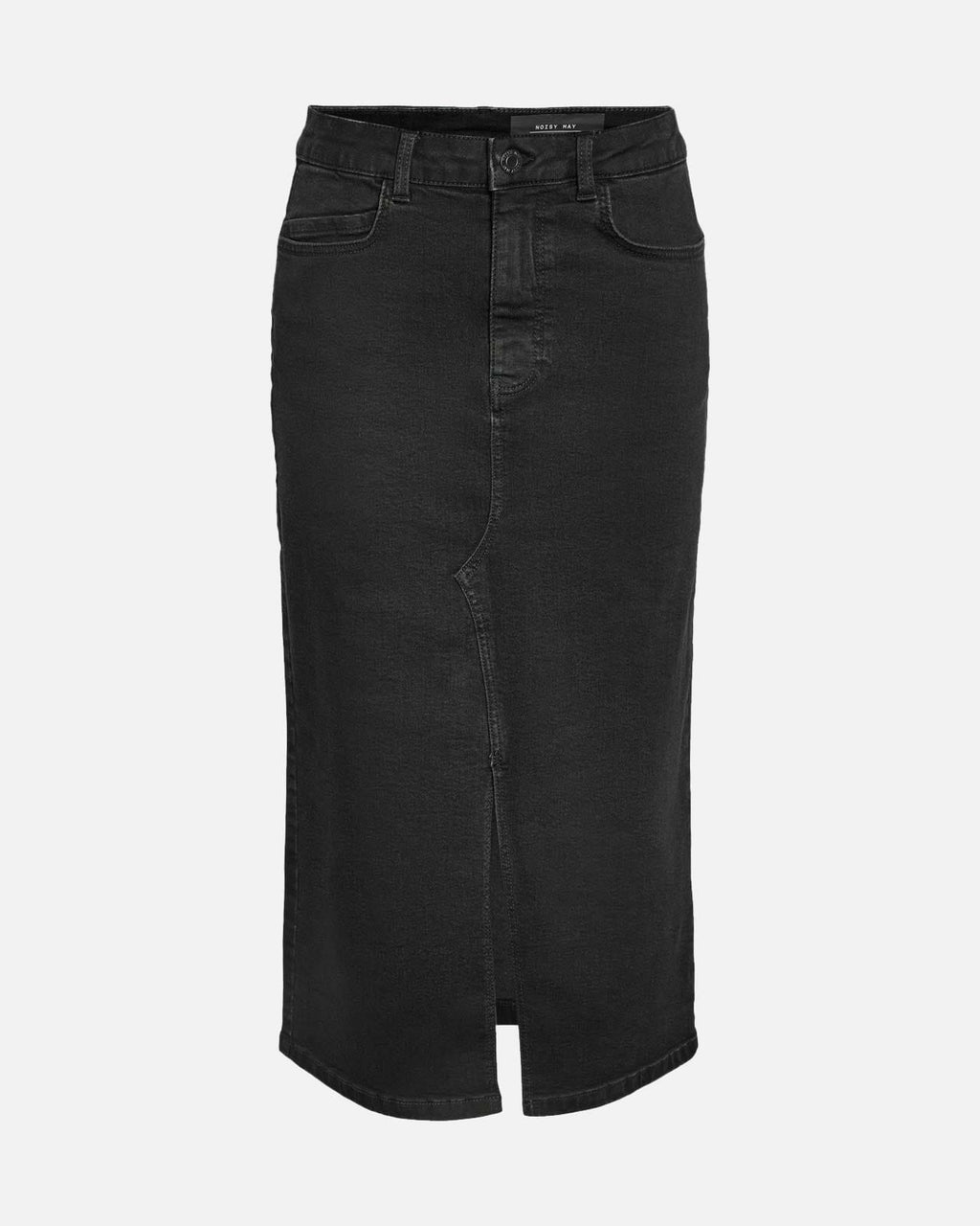 NOISY MAY Denimskjørt Kath NW Slit Midi Skirt VI478BL - Black Denim