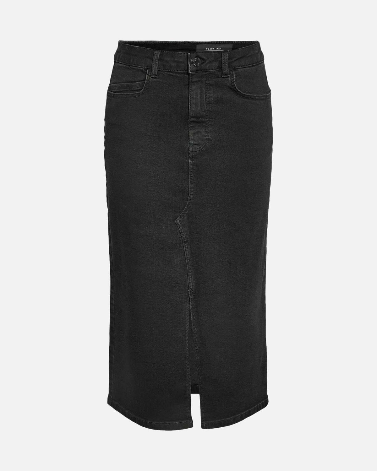 NOISY MAY Denimskjørt Kath NW Slit Midi Skirt VI478BL - Black Denim