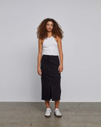 NOISY MAY Denimskjørt Kath NW Slit Midi Skirt VI478BL - Black Denim