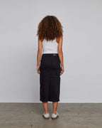 NOISY MAY Denimskjørt Kath NW Slit Midi Skirt VI478BL - Black Denim