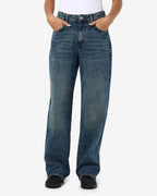 NOISY MAY Jeans Josie HW Baggy AZ400MB - Medium Blue Denim