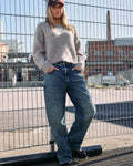 NOISY MAY Jeans Josie HW Baggy AZ400MB - Medium Blue Denim