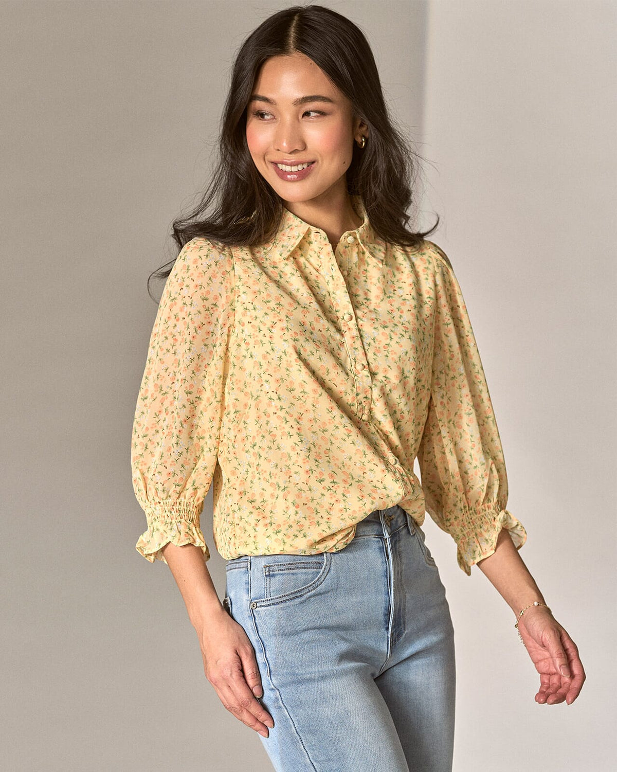 FLOYD Skjorte Norah Candy - Sunflower