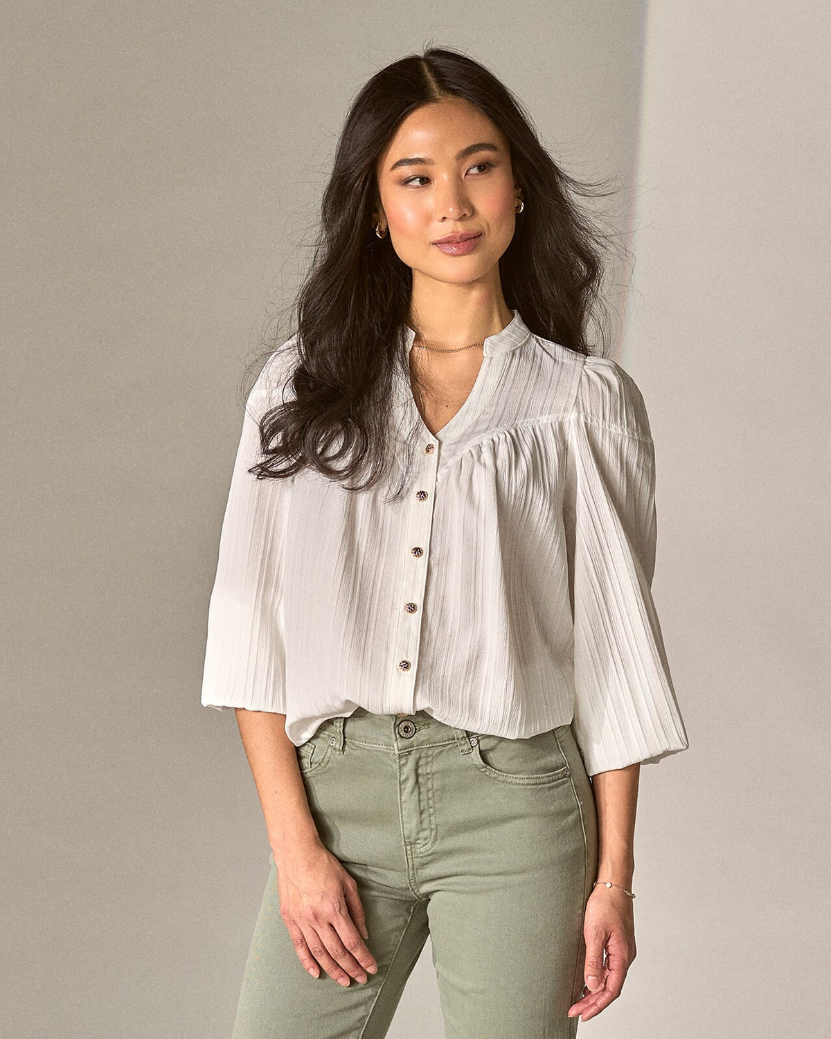 FLOYD Bluse Olivia Flow - White