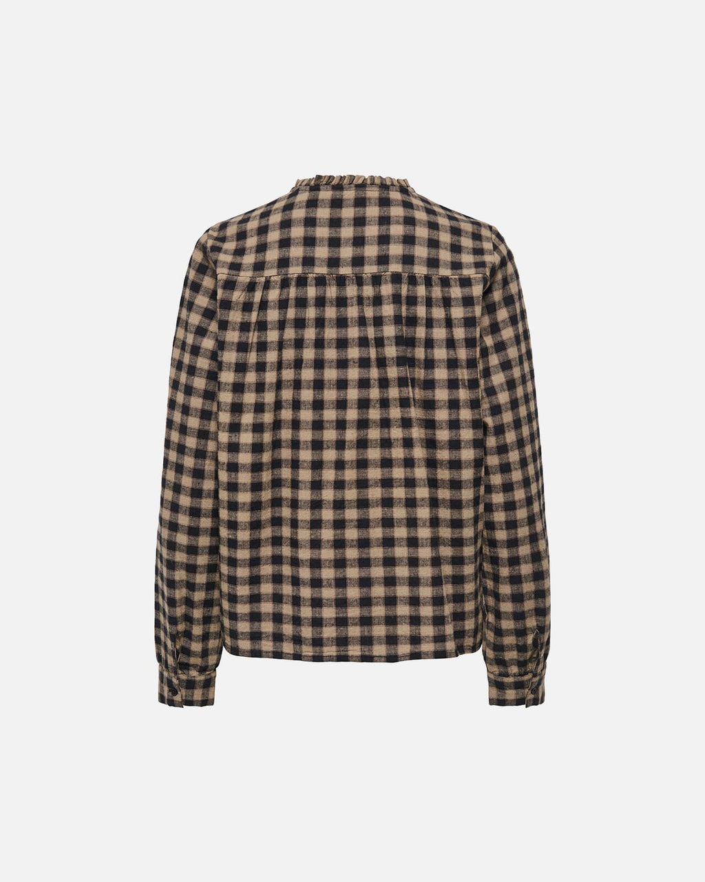 ONLY Skjorte Frida Check Bow - Black/ Toasted Coconut