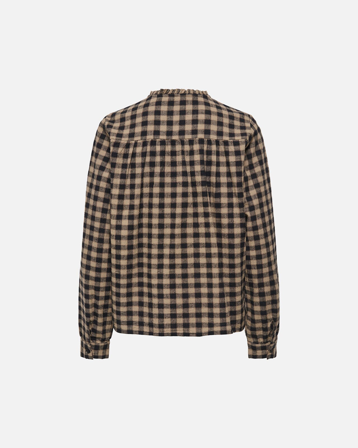 ONLY Skjorte Frida Check Bow - Black/ Toasted Coconut