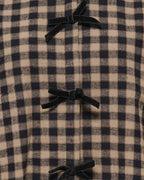 ONLY Skjorte Frida Check Bow - Black/ Toasted Coconut