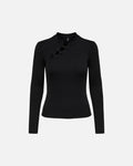 ONLY Topp Jules L/S Detail - Black