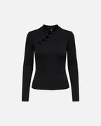 ONLY Topp Jules L/S Detail - Black