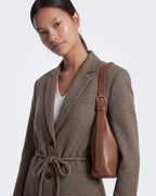 ONLY Blazer Nella L/S Belt Check - Cornstalk/ Tobacco Brown/ Black/ Surf The Web