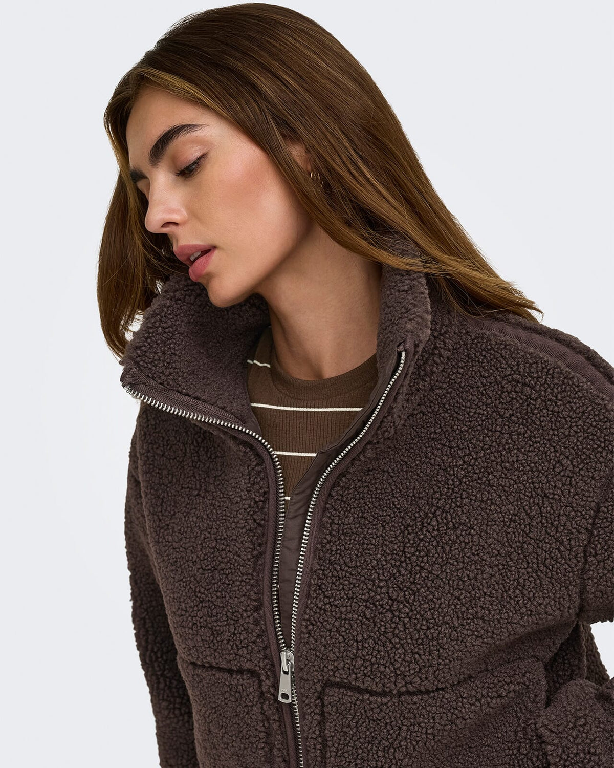 ONLY Teddyjakke Aspen Teddy - Coffee Bean