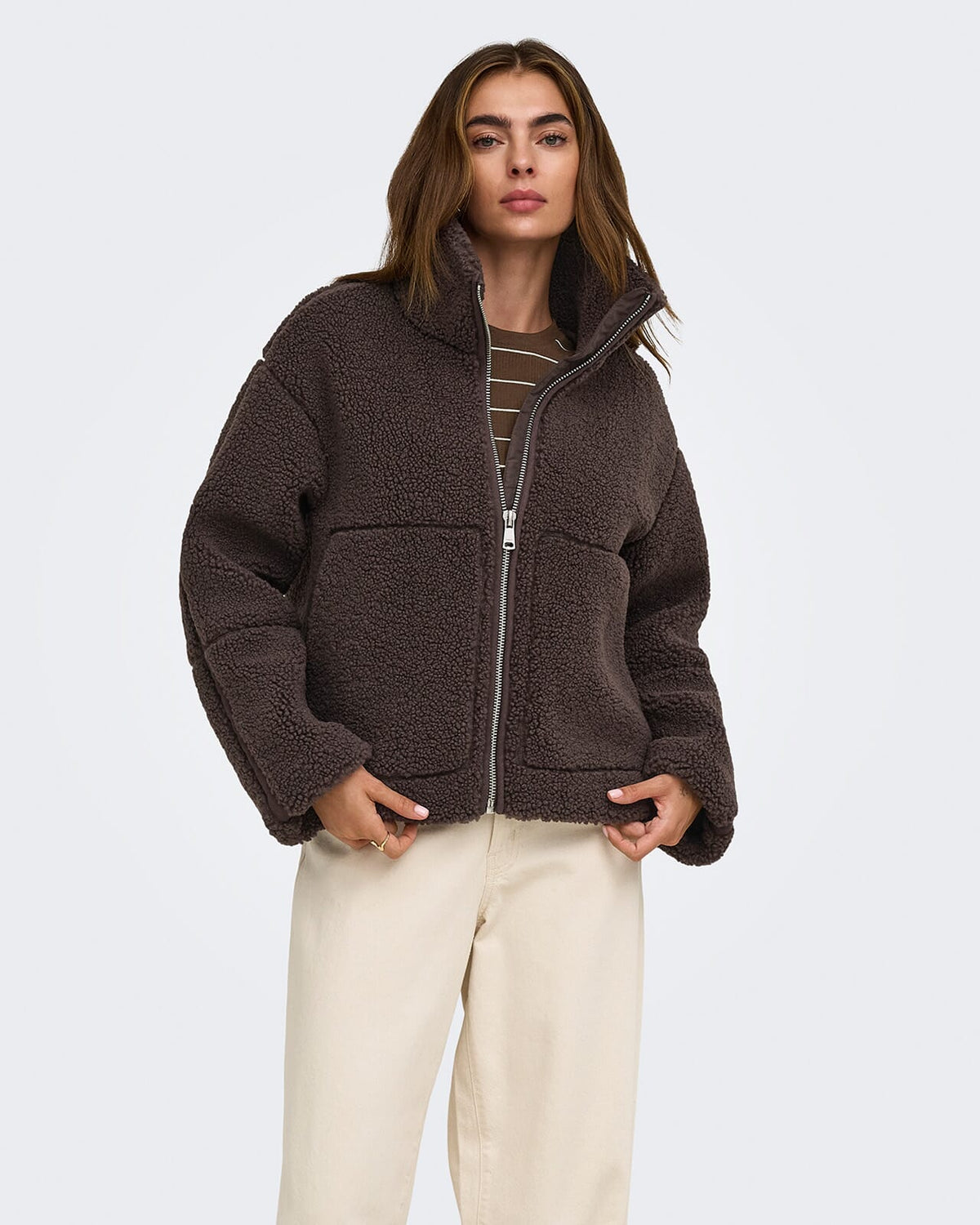 ONLY Teddyjakke Aspen Teddy - Coffee Bean