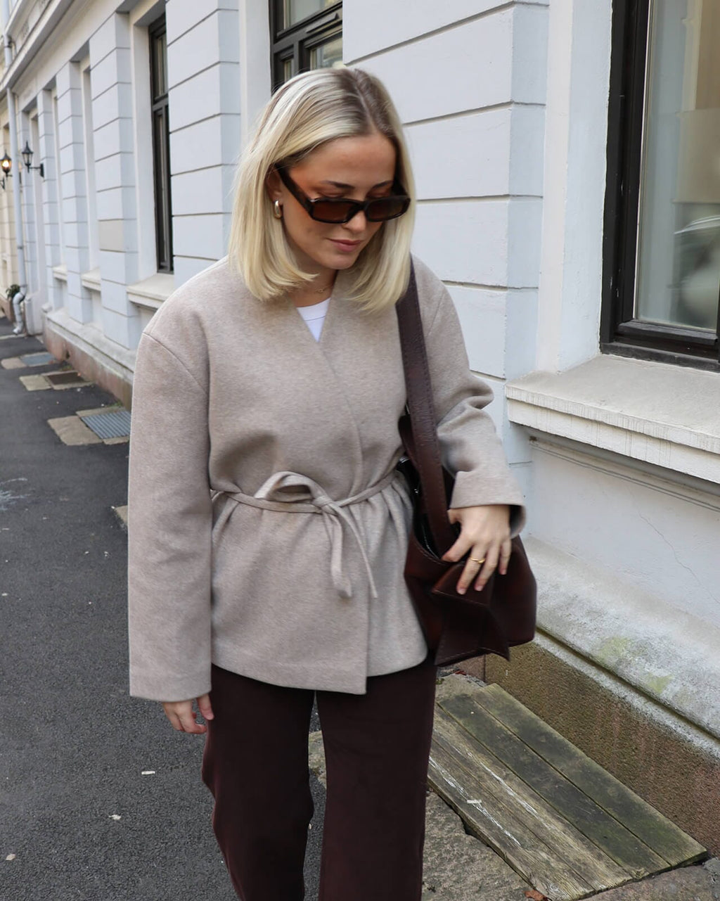 ONLY Jakke Fox-Trillion Belt - Light Taupe/ Melange