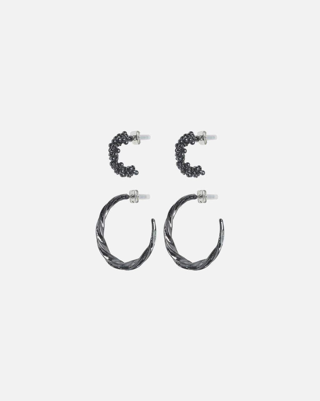 ONLY Øreringer Luella 2-pack Earring Accessories - Magnet/ Gun Metal