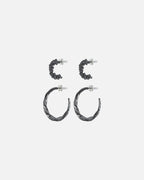 ONLY Øreringer Luella 2-pack Earring Accessories - Magnet/ Gun Metal